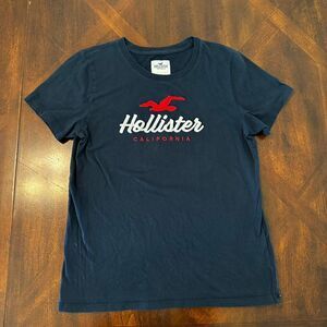 Hollister-co Men's Black and Navy T-shirt